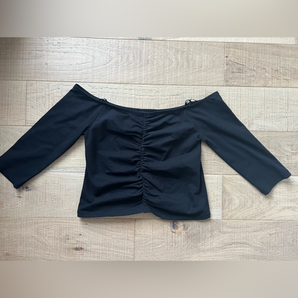 Black over the shoulder long sleeve